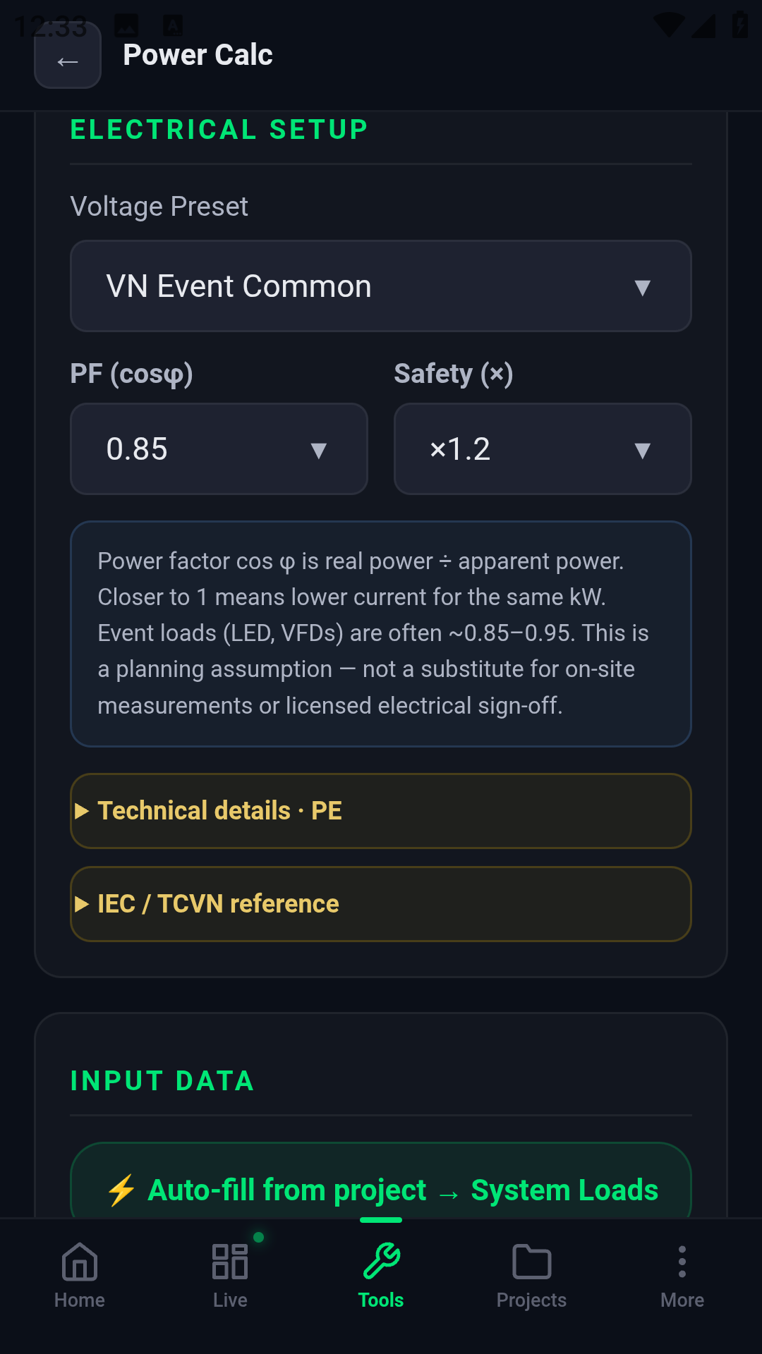 Power Calculator